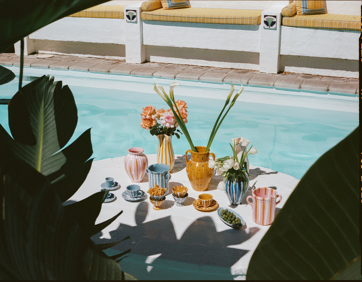 Lido Pinch Vase, Honey, Cream