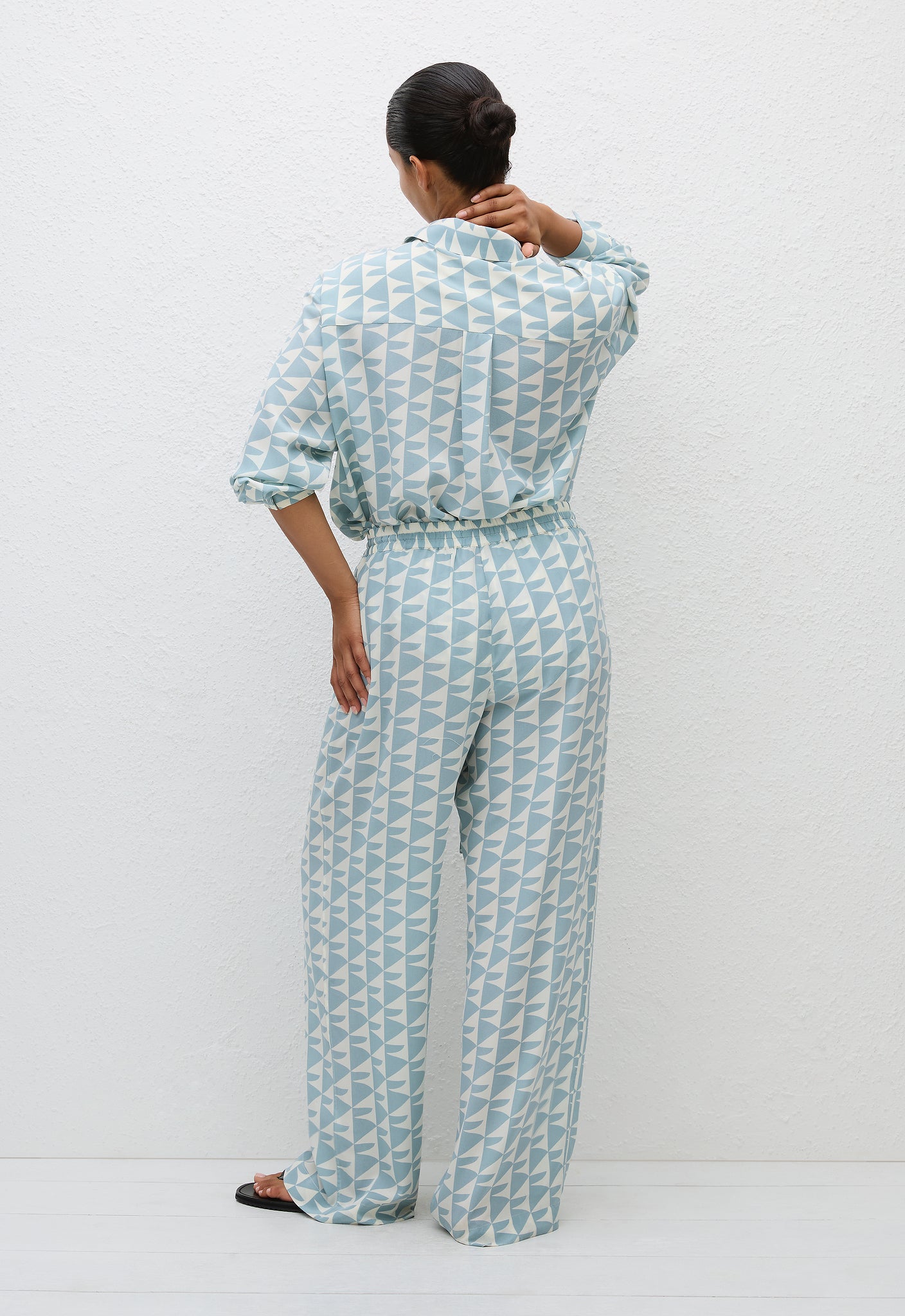Drawstring Silk Pant