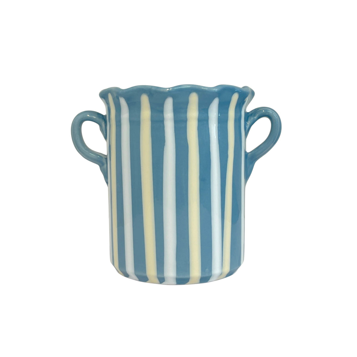 Scalloped Wine Cooler, Blue