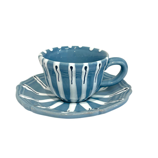 Vacanza  Coffee Cup and Saucer, Blue