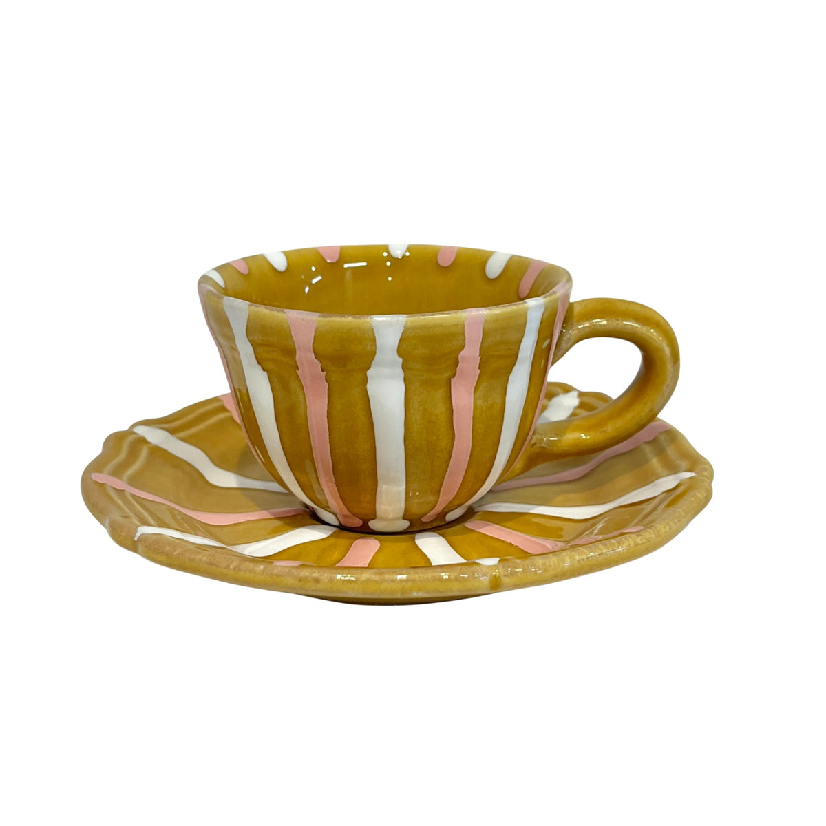 Vacanza Coffee Cup and Saucer, Honey