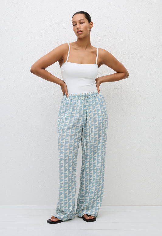 Drawstring Silk Pant