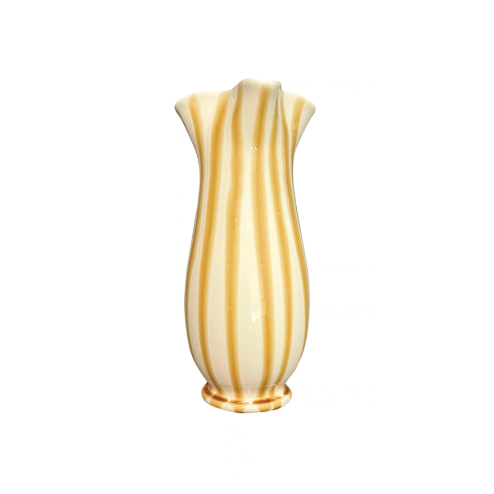 Lido Pinch Vase, Honey, Cream
